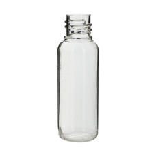 Frasco, 18/410, 25 ml, con tapa de rosca, transparente, cilíndrica, PETG Frasco, 18/410, 25 ml, con tapa de rosca, transparente, cilíndrica, PETG