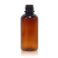 Frasco, GL-18, 50 ml, con tapa de rosca, transparente, marrón, 7,2 g, PET - Pharma 50